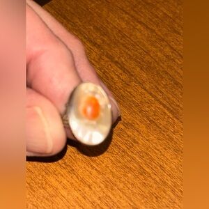Antique Blister Pearl Sterling Ring